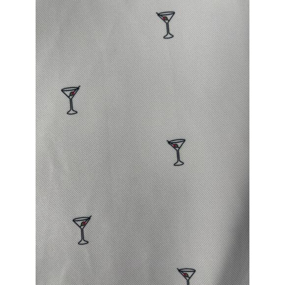 Bonobos Golf Performance White Martini & Olive Slim Fit Polo Size XL - Picture 5 of 10